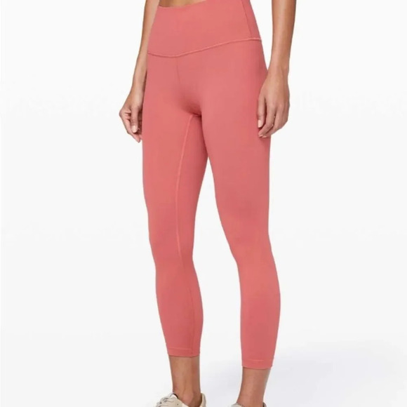 Lululemon sz 4 Wunder Under High-Rise Tight 25" *Full-On Luxtreme Rustic Coral - Picture 1 of 11